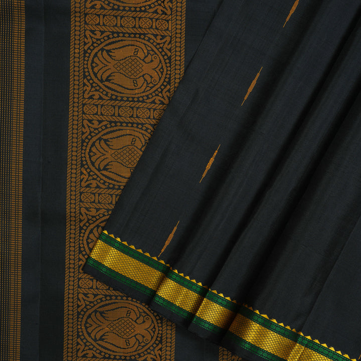 Hayagrivas Handloom Black Kanjivaram Silk Saree KBE1860L5-4