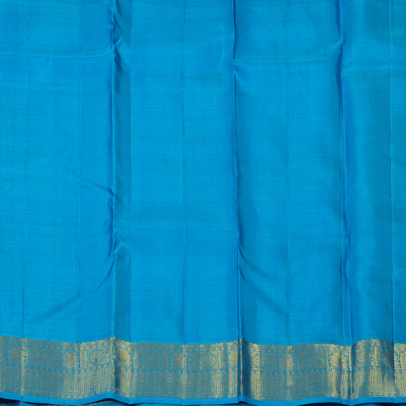 Hayagrivas Handloom Wine Kanjivaram Silk Saree Ananda Blue border KBE1861L10-1