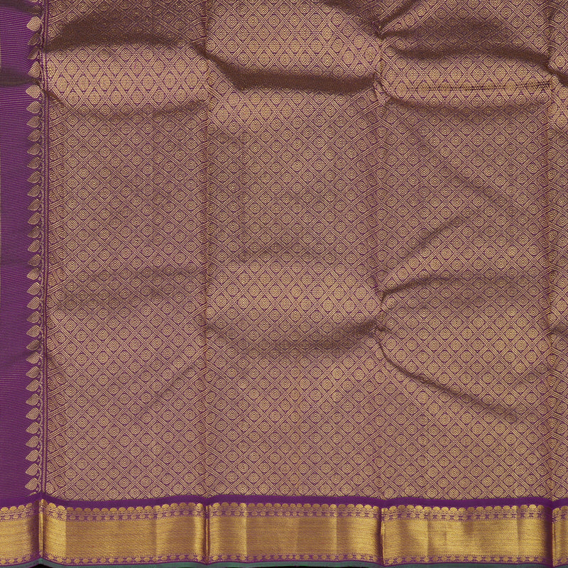 Hayagrivas Handloom Violet Kanjivaram Silk Saree KBE1861L15-1