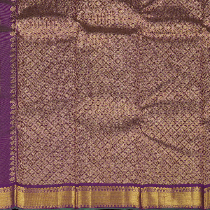 Hayagrivas Handloom Violet Kanjivaram Silk Saree KBE1861L15-1