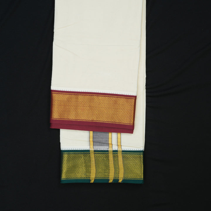 Hayagrivas Handloom 9*5 Cotton Dhothi KBE1863L3-1