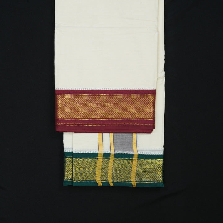 Hayagrivas Handloom Pure 10*6 Cotton Dhothi KBE1863L4-1