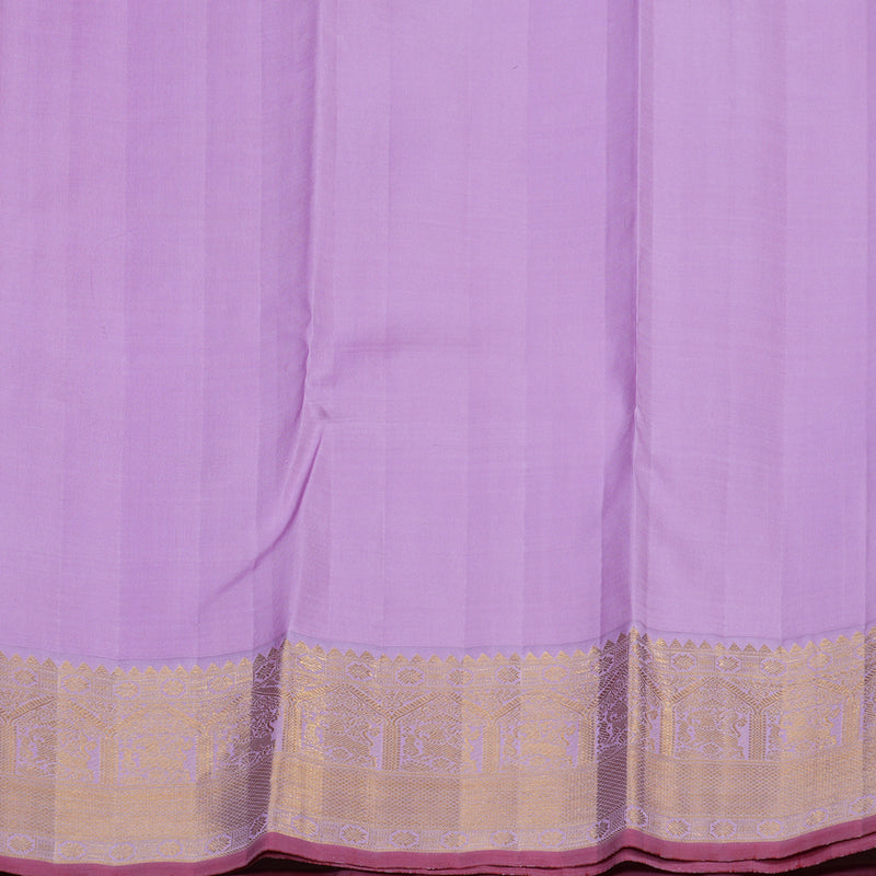 Hayagrivas Handloom Bright Rani Pink Kanjivaram Silk Saree with Lilac border KBE1868L4-1