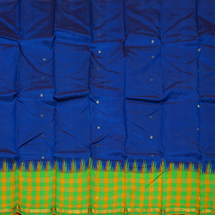 Hayagrivas Royal Blue Pure One-sided border Kanjivaram Silk Saree KBE1871L10-3