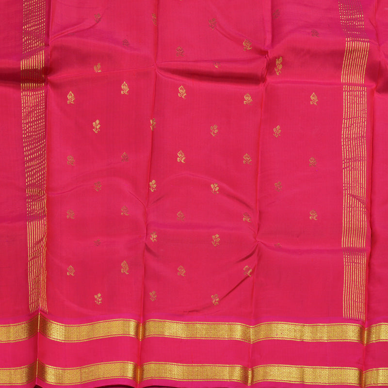 Hayagrivas Dark Green Pure One-sided border Kanjivaram Silk Saree KBE1871L2-9
