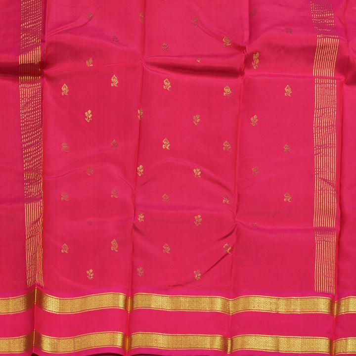 Hayagrivas Dark Green Pure One-sided border Kanjivaram Silk Saree KBE1871L2-9