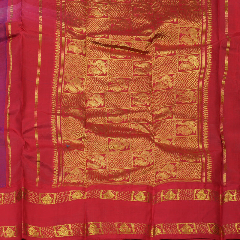 Hayagrivas Mayilkazhuthu Pure One-sided border Kanjivaram Silk Saree KBE1871L7-3