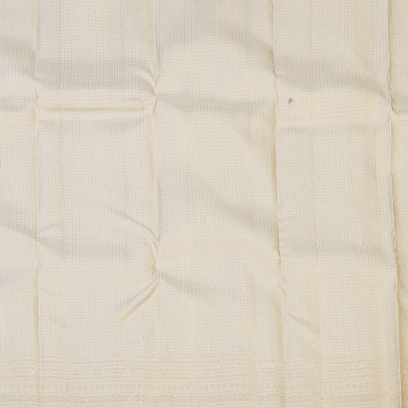 Hayagrivas Handloom Half-White Kanjivaram Silk Saree KBE1872L14-23