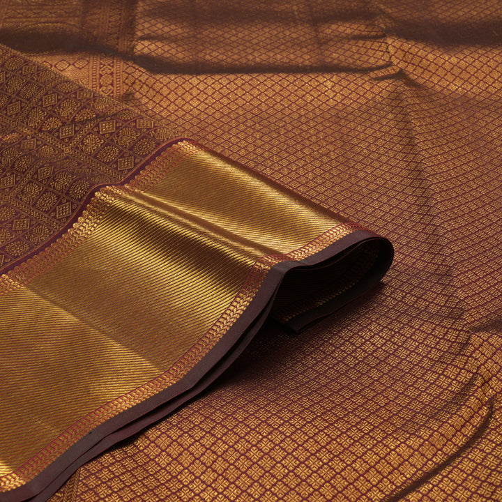 Hayagrivas Handloom Araku Maroon Kanjivaram Silk Saree KBE1872L14-4