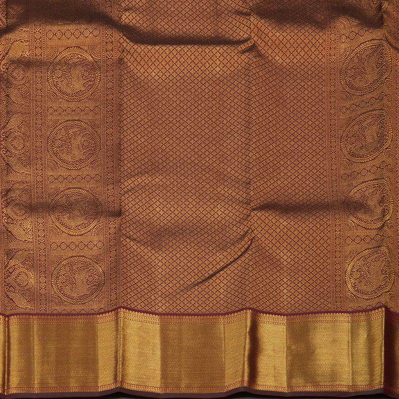 Hayagrivas Handloom Araku Maroon Kanjivaram Silk Saree KBE1872L14-4