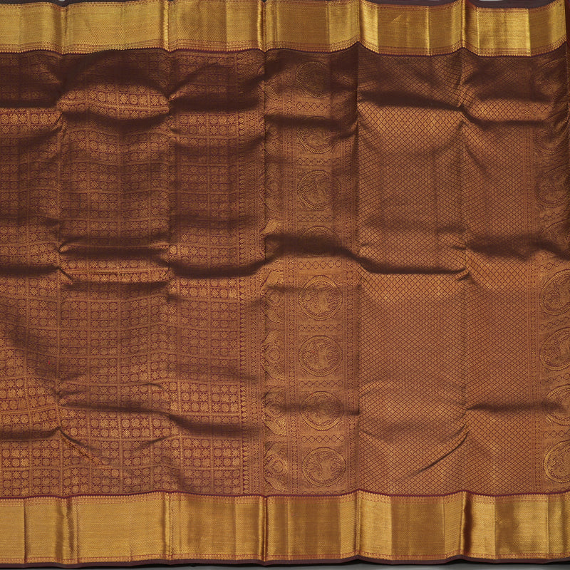 Hayagrivas Handloom Araku Maroon Kanjivaram Silk Saree KBE1872L14-4