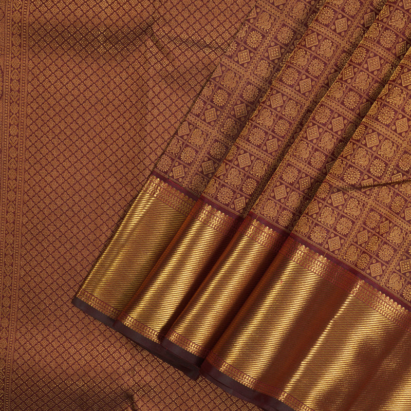 Hayagrivas Handloom Araku Maroon Kanjivaram Silk Saree KBE1872L14-4