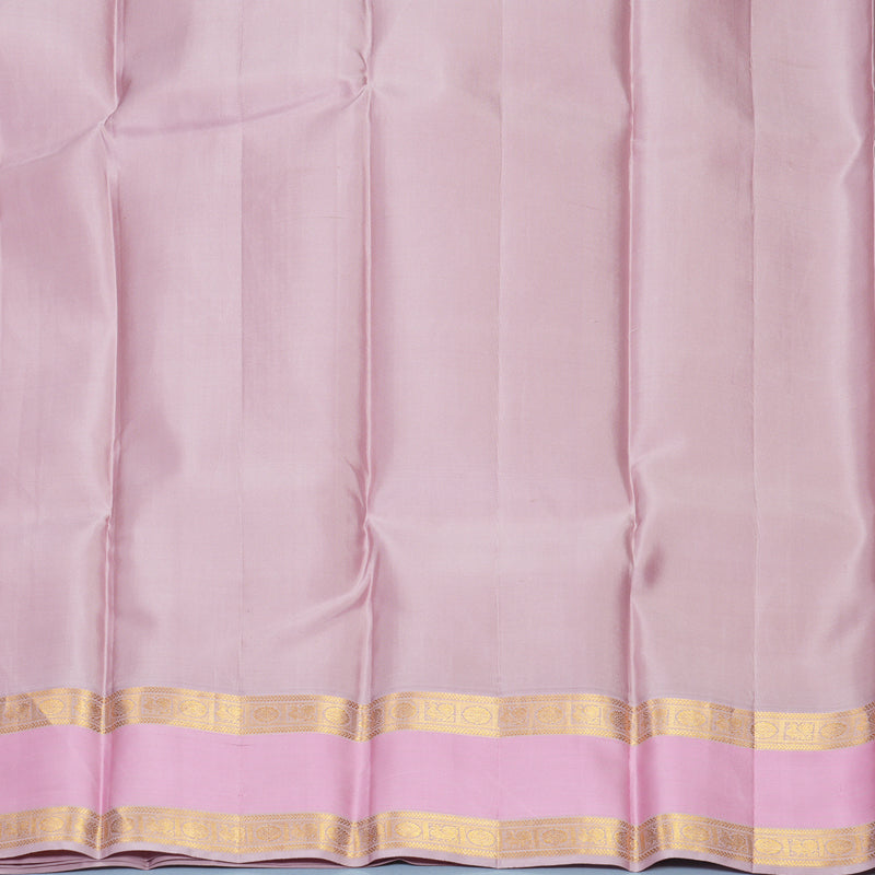 Hayagrivas Handloom Mango Yellow Kanjivaram Silk Saree with Baby Pink Border KBE1872L16-4