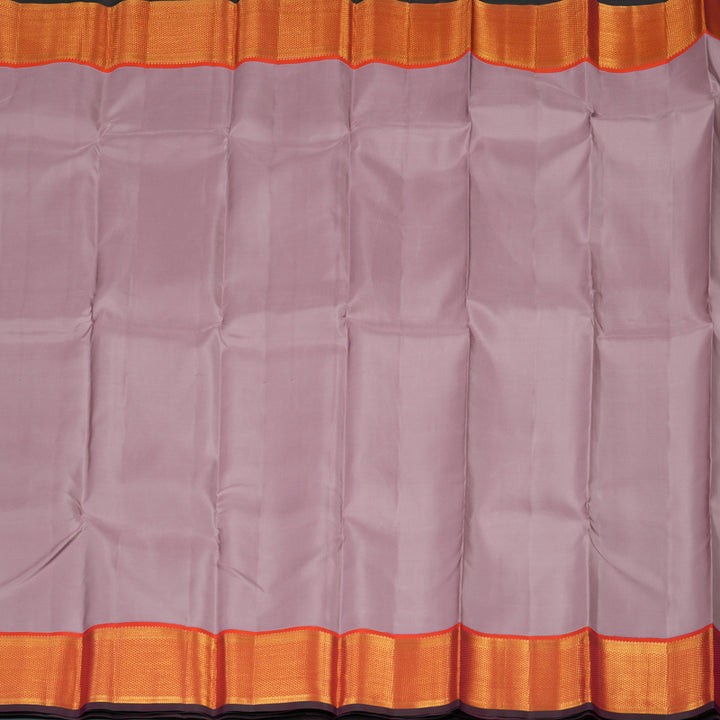 Hayagrivas Handloom Onion Pink Kanjivaram Silk Saree with Bright Orangish Pink border KBE1872L2-1