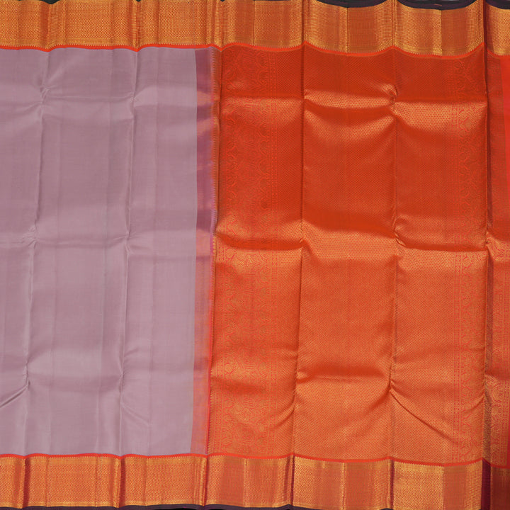 Hayagrivas Handloom Onion Pink Kanjivaram Silk Saree with Bright Orangish Pink border KBE1872L2-1