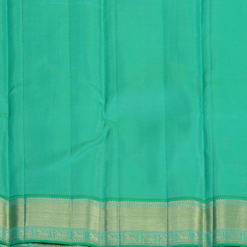 Hayagrivas Handloom Aqua Green Kanjivaram Silk Saree KBE1872L3-2