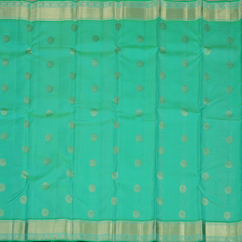 Hayagrivas Handloom Aqua Green Kanjivaram Silk Saree KBE1872L3-2