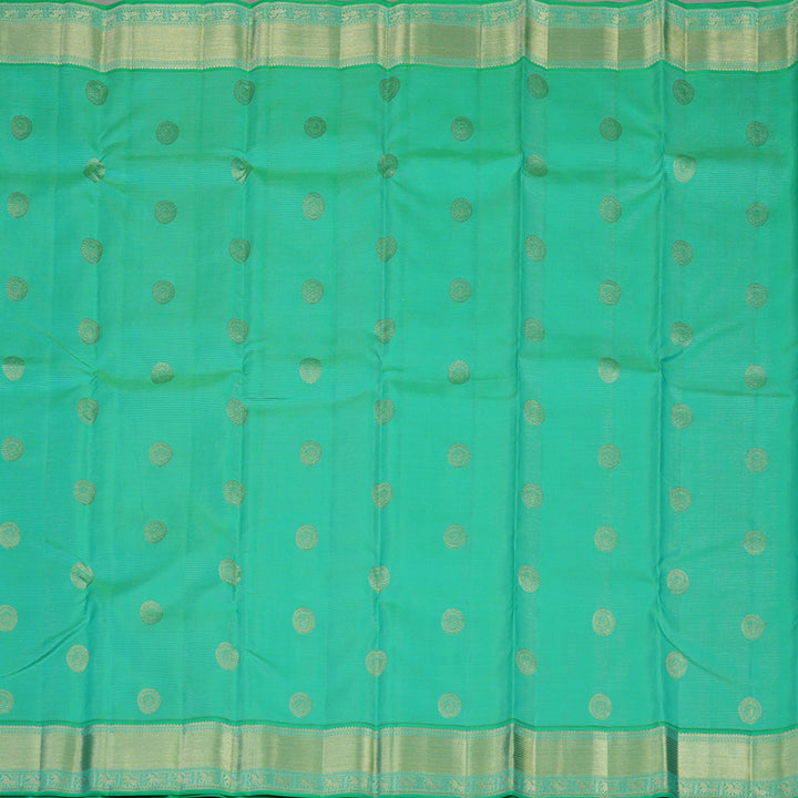Hayagrivas Handloom Aqua Green Kanjivaram Silk Saree KBE1872L3-2