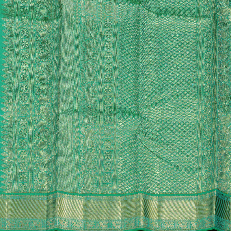 Hayagrivas Handloom Aqua Green Kanjivaram Silk Saree KBE1872L3-2
