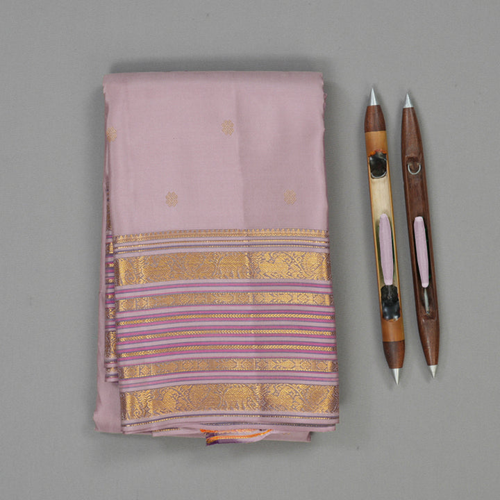Hayagrivas Handloom Onion Pink Kanjivaram Silk Saree KBE1872L7-8