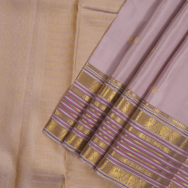 Hayagrivas Handloom Onion Pink Kanjivaram Silk Saree KBE1872L7-8