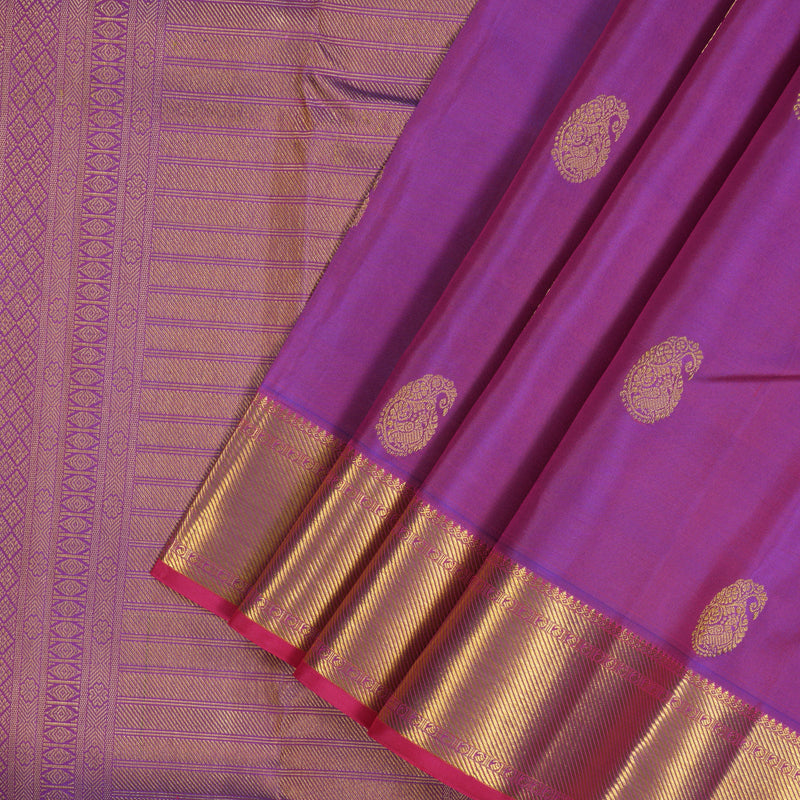 Hayagrivas Handloom Purple Kanjivaram Silk Saree KBE1872L8-6