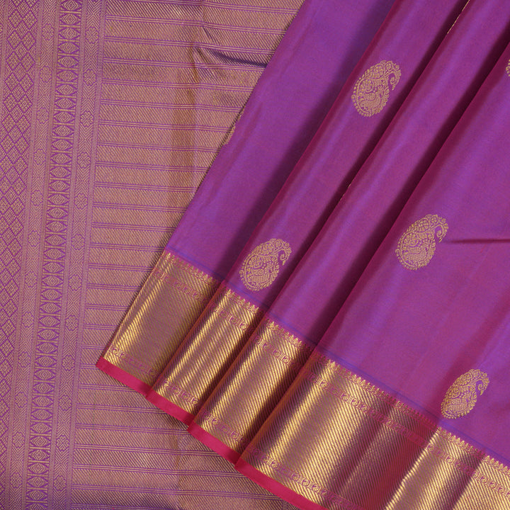 Hayagrivas Handloom Purple Kanjivaram Silk Saree KBE1872L8-6