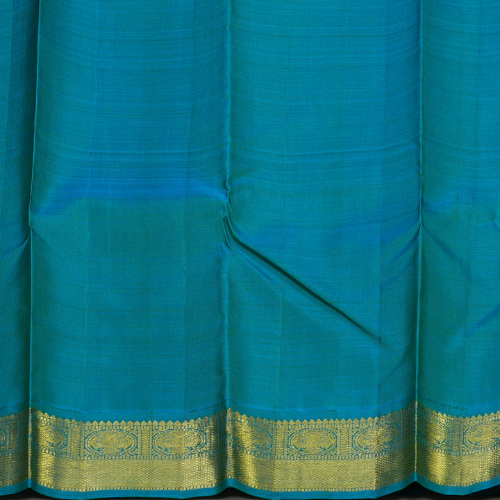Hayagrivas Handloom Purple Kanjivaram Silk Saree with Ananda Blue Border KBE1873L2-2