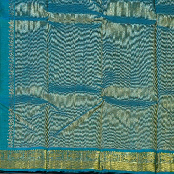 Hayagrivas Handloom Purple Kanjivaram Silk Saree with Ananda Blue Border KBE1873L2-2