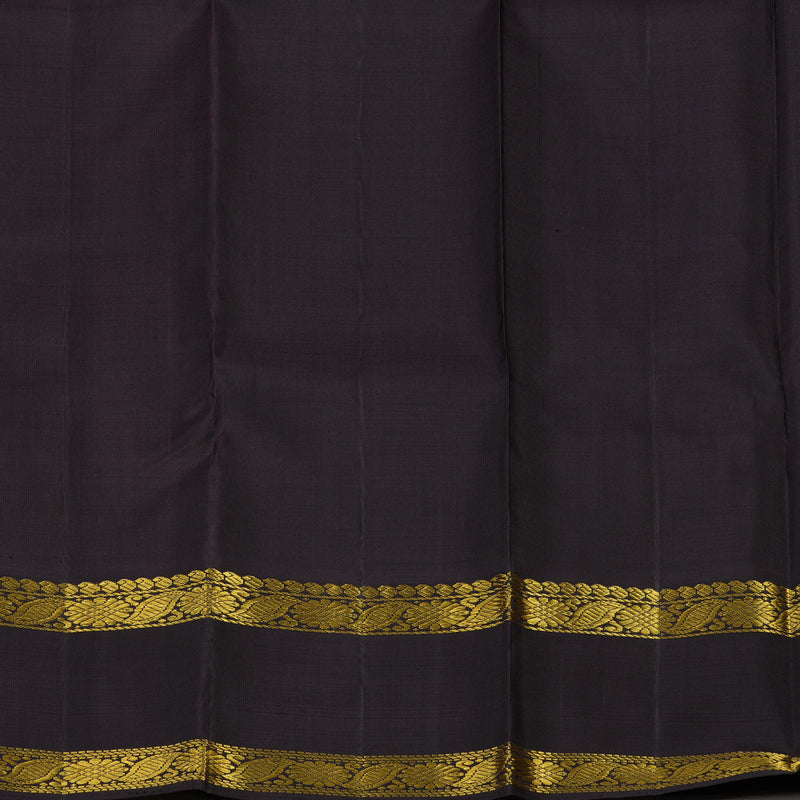 Hayagrivas Handloom Cement Green Kanjivaram Silk Saree Nagapazham border KBE1874L13-1