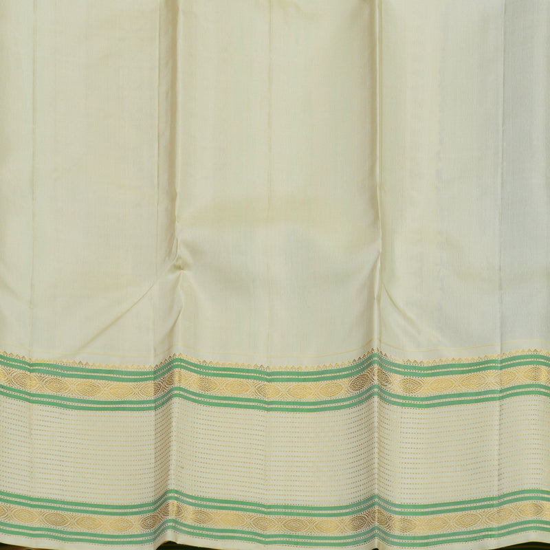 Hayagrivas Handloom Purplish Blue Kanjivaram Silk Saree with Cream border KBE1874L22-1
