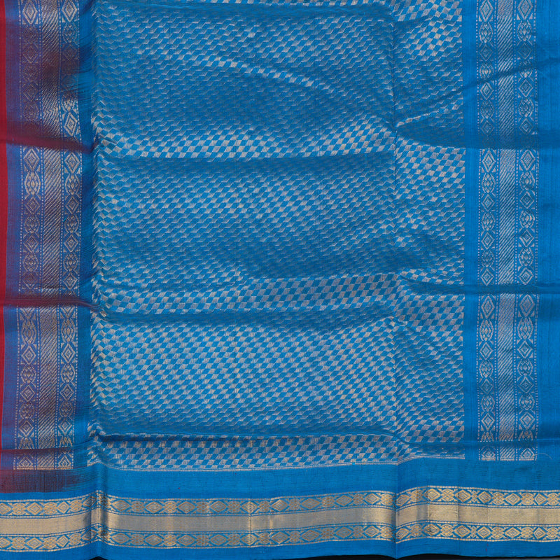 Hayagrivas Maroon Pure Silk Cotton Saree KBE1875L10-4