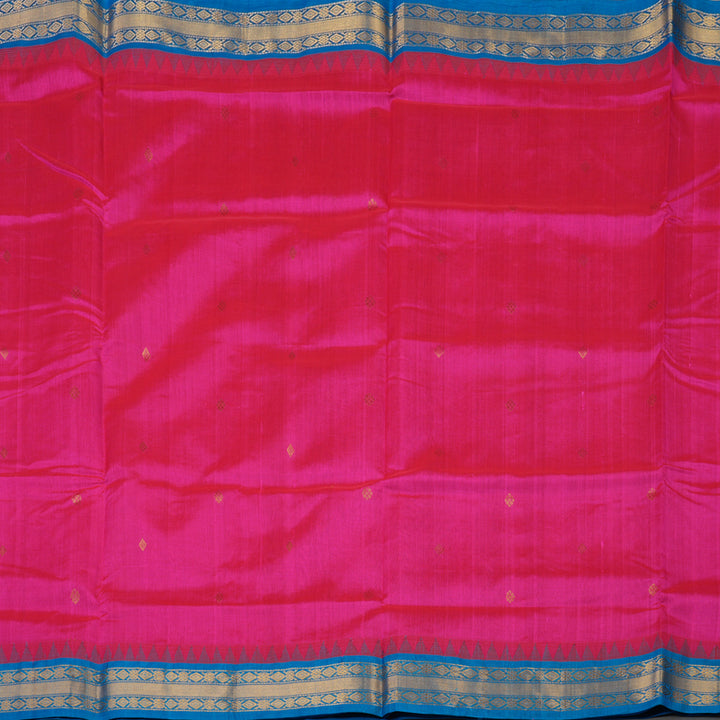 Hayagrivas Pink Pure Silk Cotton Saree KBE1875L10-7
