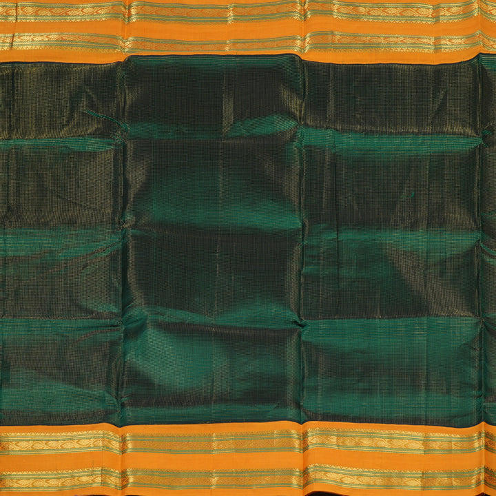 Hayagrivas Bottle Green Pure Silk Cotton Saree KBE1875L15-1