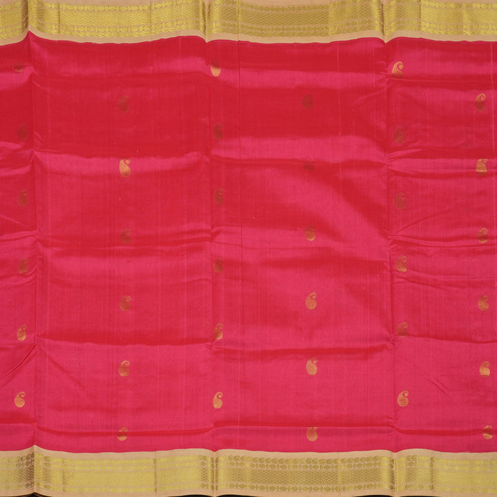 Hayagrivas Pink Pure Silk Cotton Saree with Sandal Border KBE1875L3-20