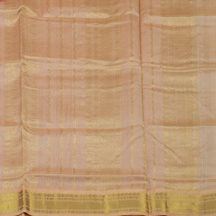 Hayagrivas Pink Pure Silk Cotton Saree with Sandal Border KBE1875L3-20