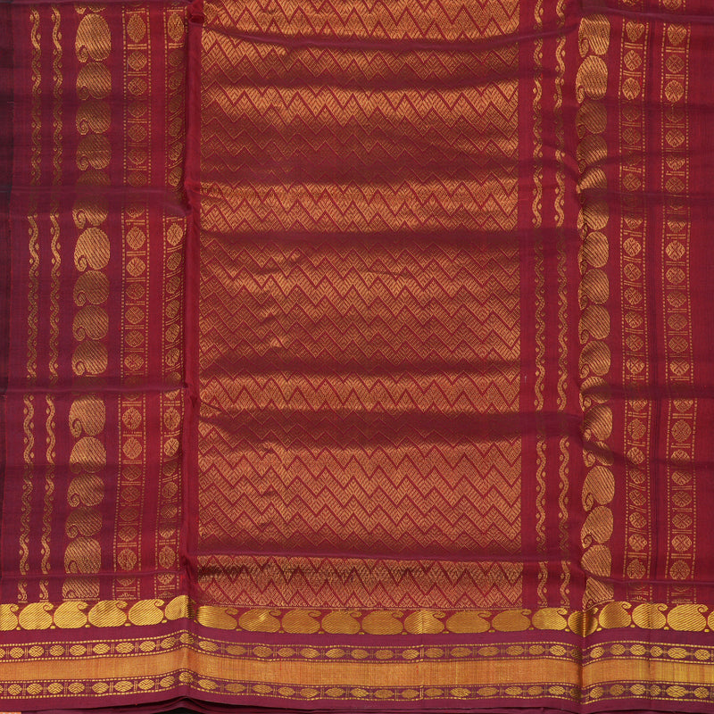 Hayagrivas Peacock Blue Pure Silk Cotton Saree KBE1875L3-6