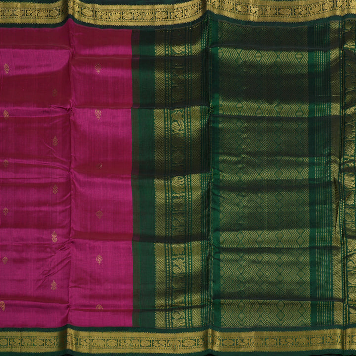 Hayagrivas Magenta Pure Silk Cotton Saree KBE1875L3-8