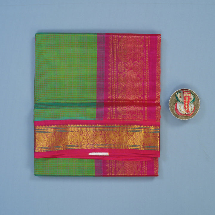 Hayagrivas Light Green Pure Silk Cotton Saree KBE1875L4-11