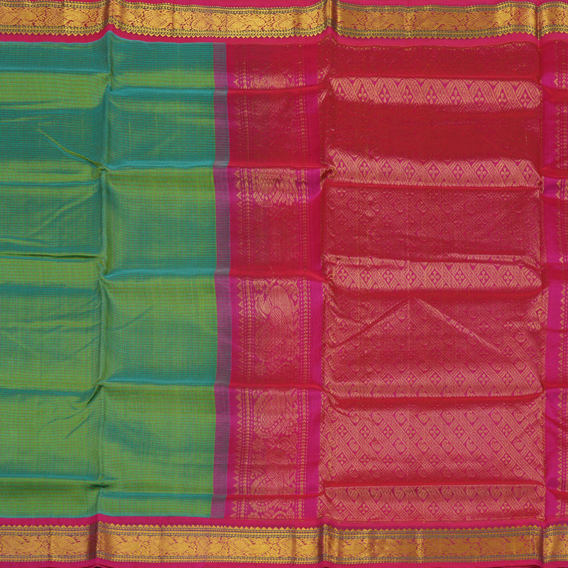 Hayagrivas Light Green Pure Silk Cotton Saree KBE1875L4-11