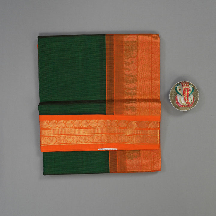 Hayagrivas Bottle Green Pure Silk Cotton Saree KBE1875L6-8