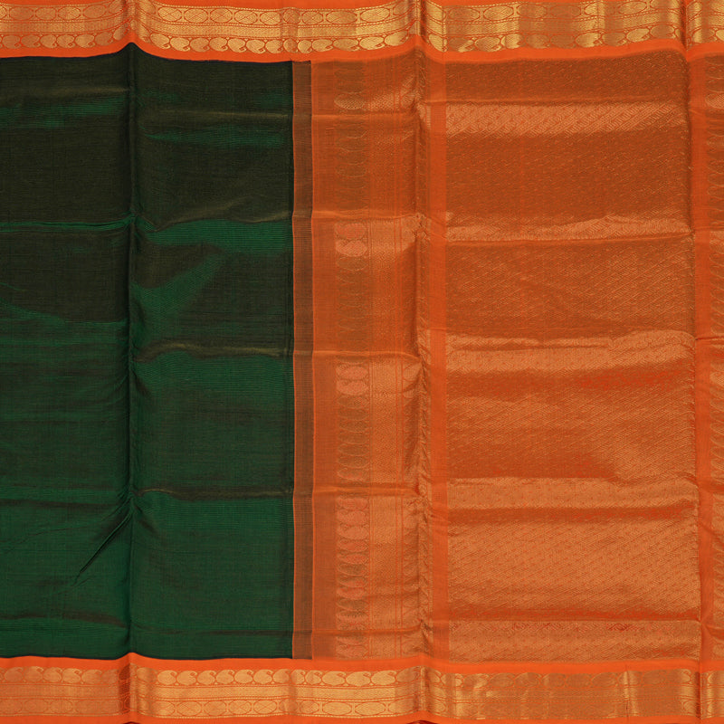 Hayagrivas Bottle Green Pure Silk Cotton Saree KBE1875L6-8