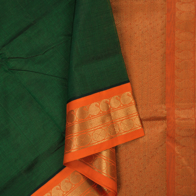 Hayagrivas Bottle Green Pure Silk Cotton Saree KBE1875L6-8