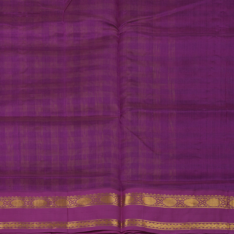 Hayagrivas Green & Black Checks Pure Silk Cotton Saree KBE1875L7-8