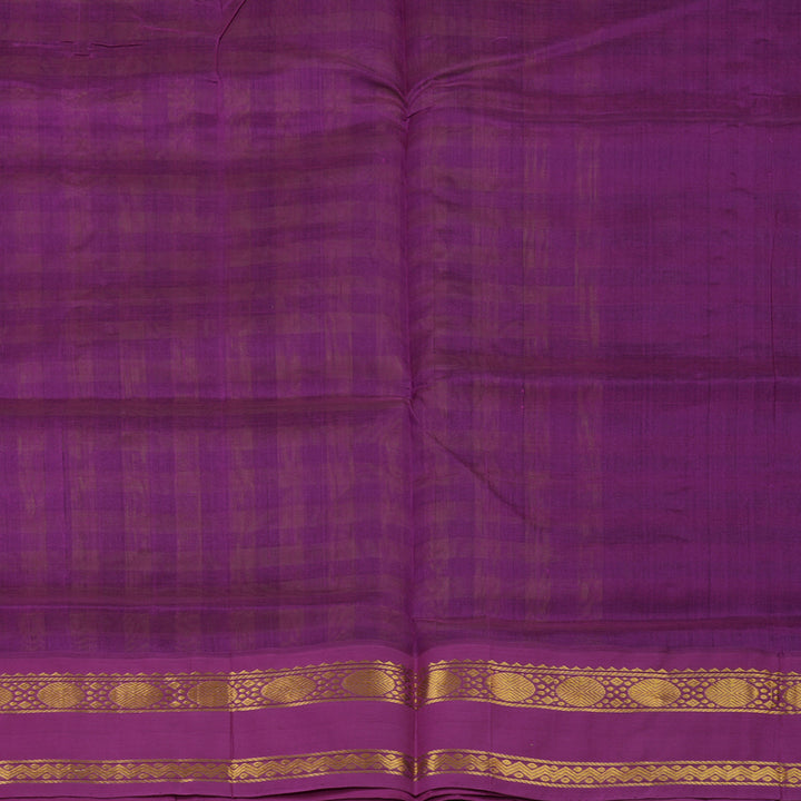 Hayagrivas Green & Black Checks Pure Silk Cotton Saree KBE1875L7-8