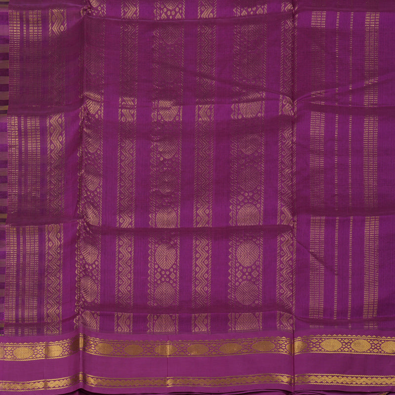 Hayagrivas Green & Black Checks Pure Silk Cotton Saree KBE1875L7-8