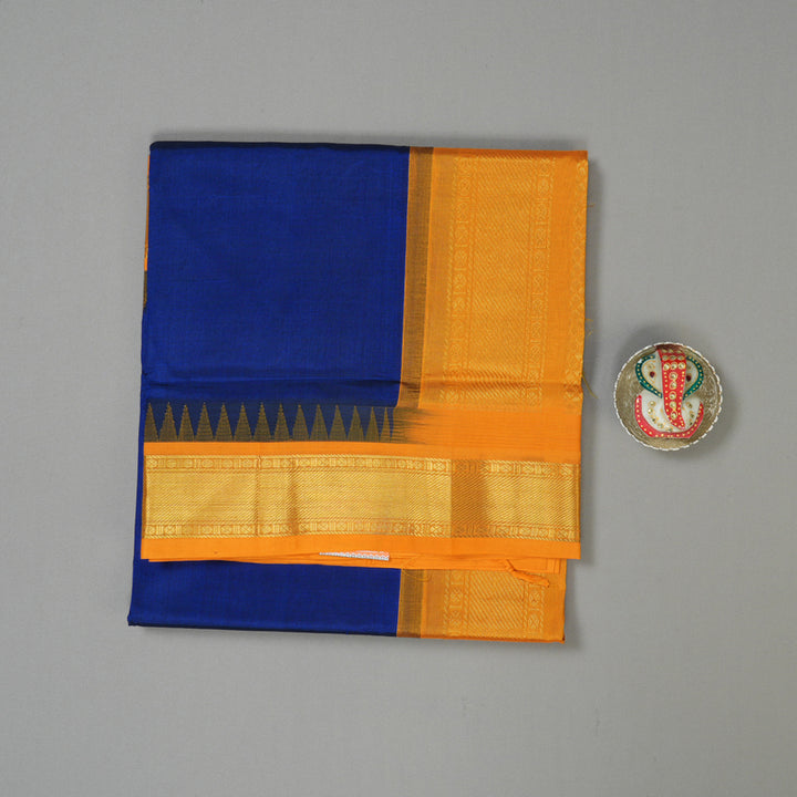 Hayagrivas Peacock Blue Pure Silk Cotton Saree KBE1875L9-10