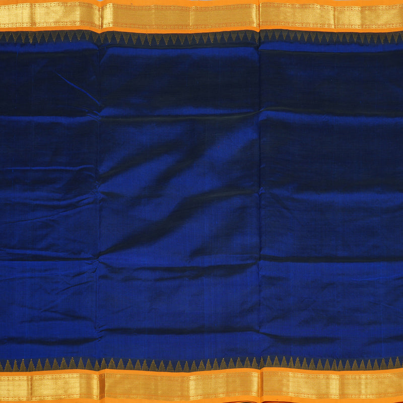 Hayagrivas Peacock Blue Pure Silk Cotton Saree KBE1875L9-10