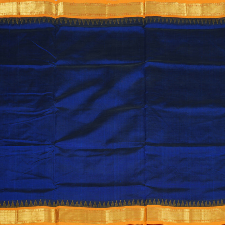Hayagrivas Peacock Blue Pure Silk Cotton Saree KBE1875L9-10