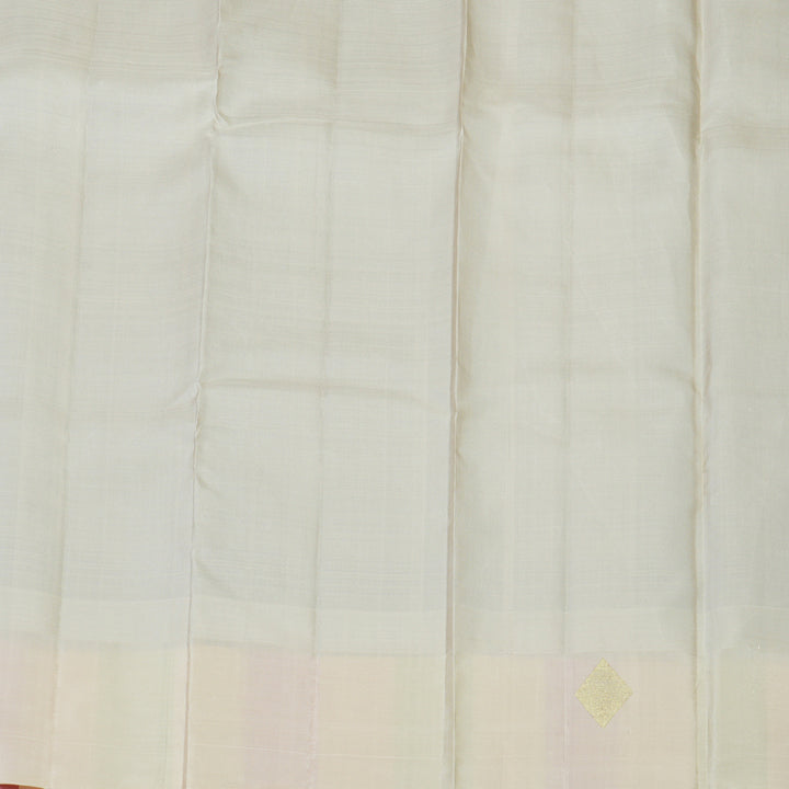 Hayagrivas Handloom Violet Kanjivaram Silk Saree with Multicolour Border KBE1879L2-2